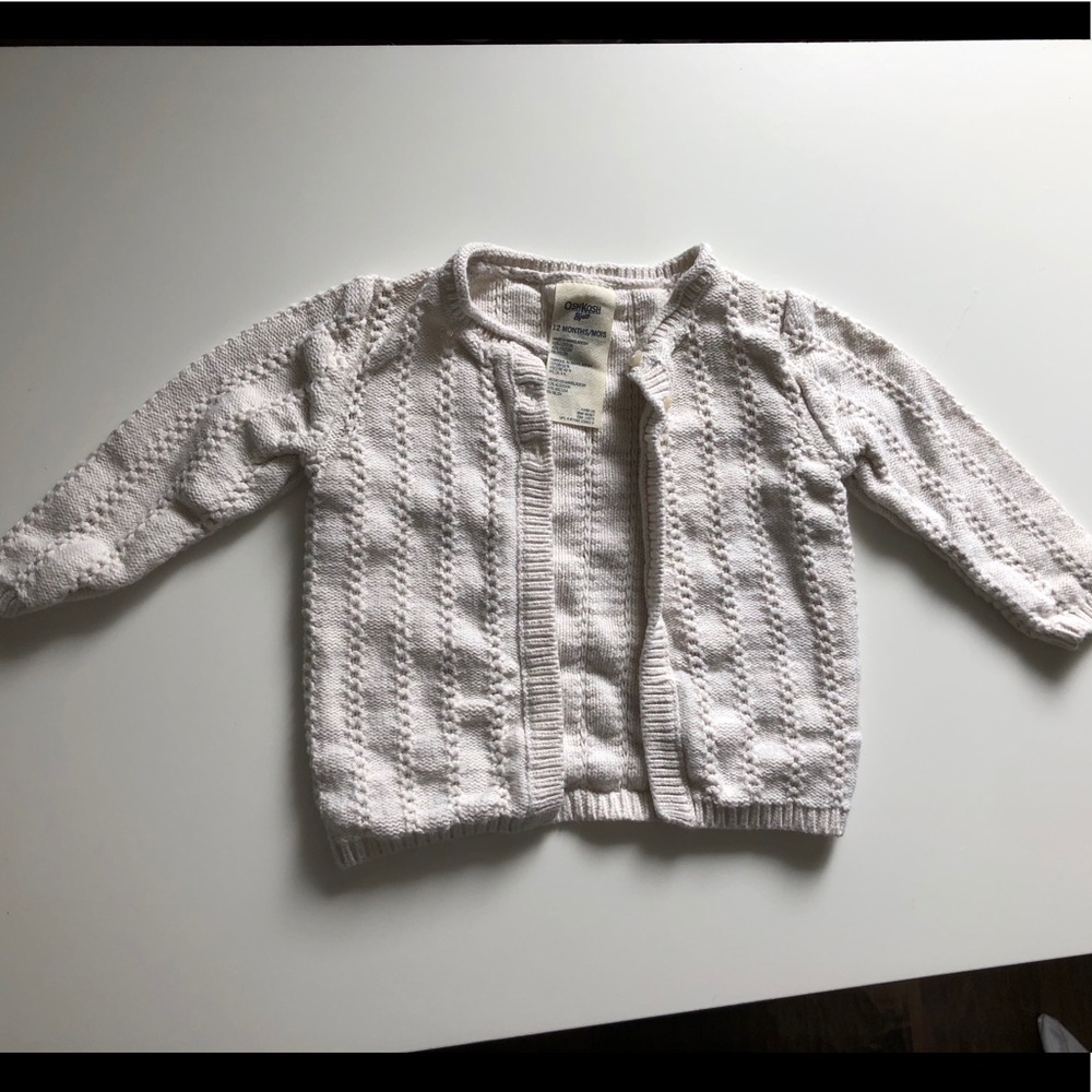 12M Girls: White Sweater